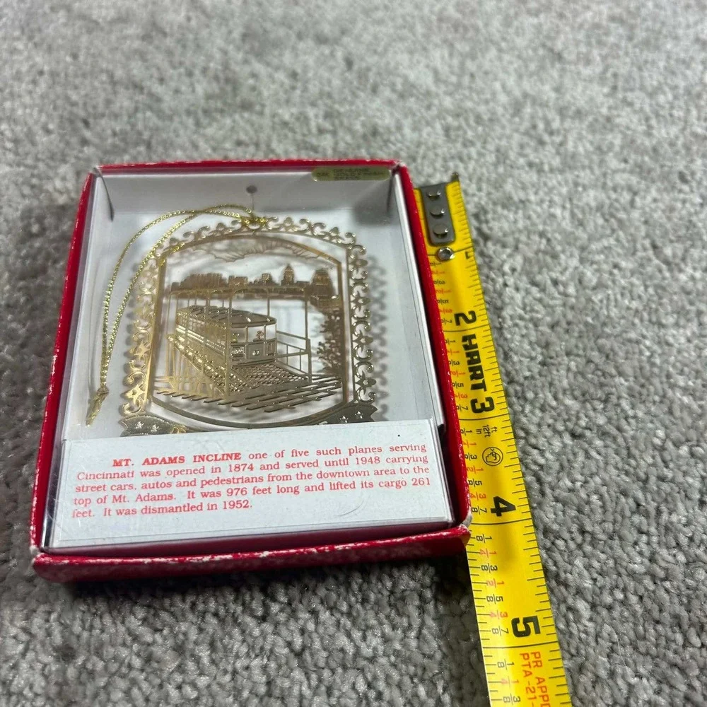 Nation's‎ Treasures Mt Adams Incline Ornament Gold Finish Brass Cincinnati